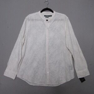 Lauren‎ Ralph Lauren Top XL White Floral Embroidered Cottage Core Old Money NWT